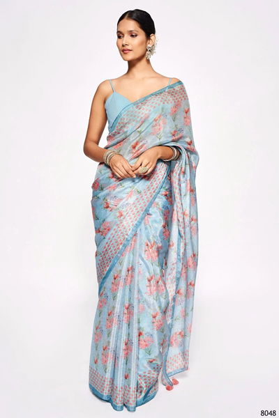 Nimki 8 Chinon Heavy Digital Printed Party Wear Designer Saree Collection